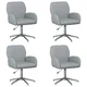 Okretne radne stolice 4 kom. 54 x 58 x 90 cm Svjetlosiva