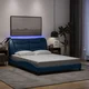 Okvir kreveta s LED-om bez madraca Hvar Plavi 140x190 cm Tkanina