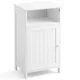 Northix Kopalniška omarica bela MDF 40x30x70 cm z nastavljivo polico