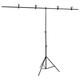 Stalak za pozadinu u obliku slova T crni 201x60x(70-200) cm