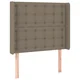 Vidaxl Vzglavje z ušesi taupe 93x16x118/128 cm blago