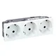 77253 TROJNI VTIČ 3×2P+E/16A/250V 6M 45° MOSIC BELA LE077253