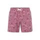 Funky Buddha Kratke kopalne hlače rjava/lila/mauve/bela