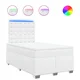 vidaXL vidaXL Box spring postelja z vzmetnico bel 120x200 cm umetno usnje, (21307044)